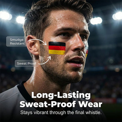 Kaufe 1, erhalte 1 gratis | Nationalfarben Face-Paint Stick | Für Sportfans