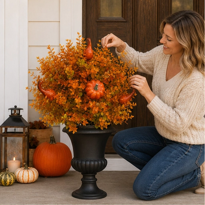 Emberstalk – Künstlicher Herbst-Gartenstecker mit Kürbis & Zierkürbis + 50 % RABATT