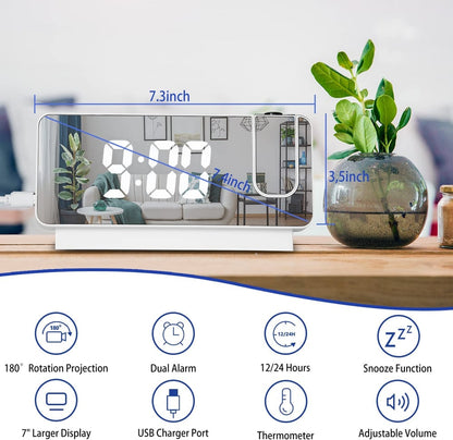 AlarmProject™ – LED-Wecker mit Spiegelfläche, Doppelalarm & Temperaturanzeige [50 % Rabatt]