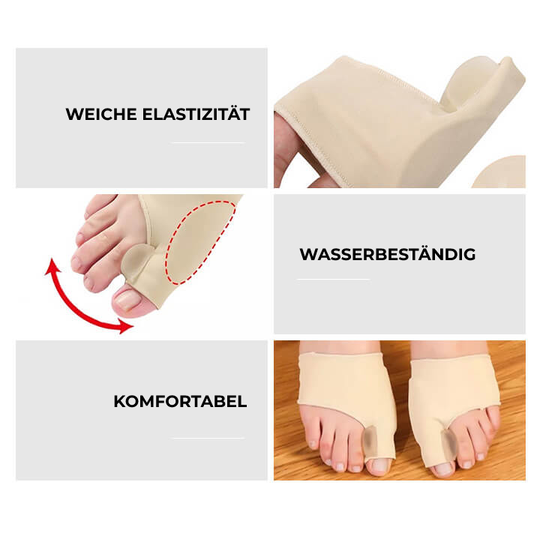 Footalis ZehAlign | Zehenspreizer für Hallux Valgus | Hautfreundlich & Diskret | Für Tag & Nacht