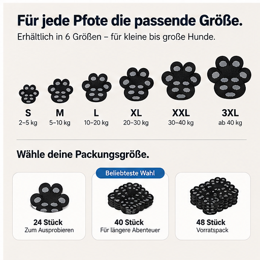 PawShield™ – Selbstklebende Pfotenpads für sicheren Halt & geschützte Hundepfoten