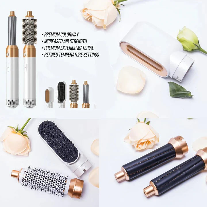 StyleFusion™ 5-in-1 Haartrockner-Heißkamm-Set, professionelles Styling-Tool