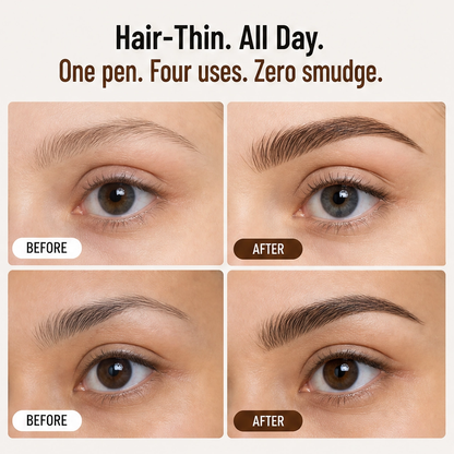 Linelle – Ultra-Fine 4-in-1 Waterproof Liner Pen for Brows, Eyes & Hairline + Buy 1 Get 1 FREE