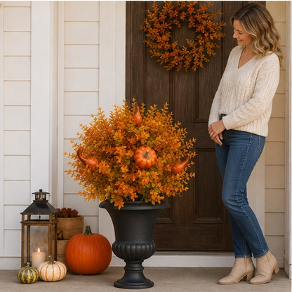Emberstalk – Künstlicher Herbst-Gartenstecker mit Kürbis & Zierkürbis + 50 % RABATT