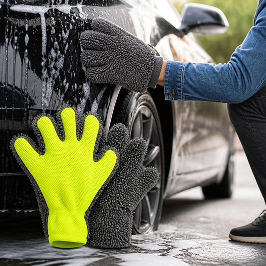 VeloShine™ Autowaschhandschuhe — Mühelos jede Kurve reinigen für kratzfreien Glanz wie frisch aus dem Showroom