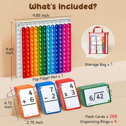 MathGenius Pro - Mathe-Flash-Karten und Pop Fidget Chart | 50% RABATT