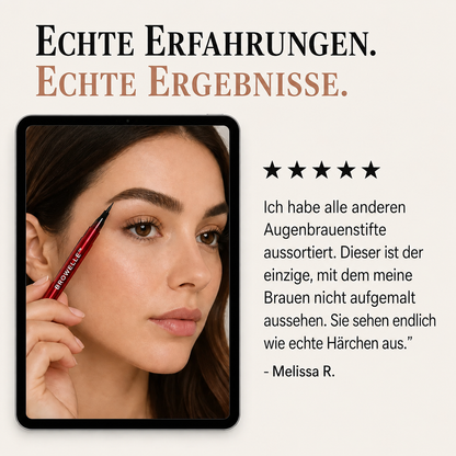 Browelle™ – Wasserfester Doppelspitzen-Augenbrauenstift für natürliche Härchen