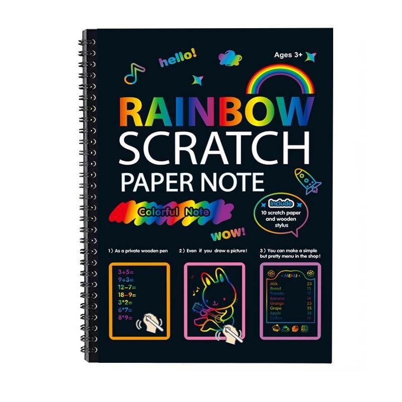ColorSpark – Regenbogen-Zauber-Kratzpapier mit Holzstift | 1+1 GRATIS