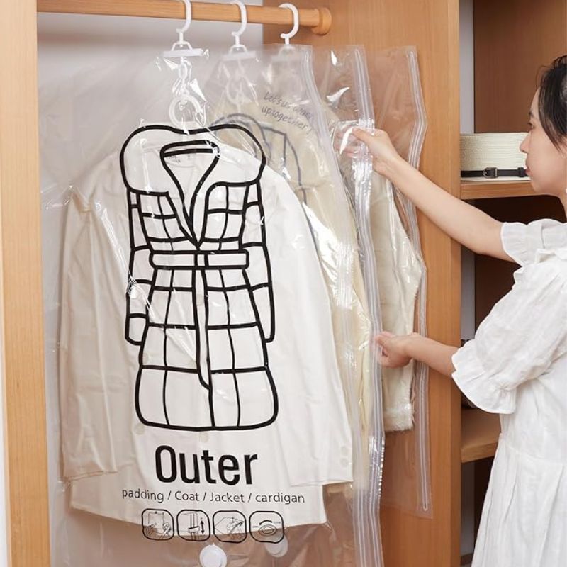 ClosetCrush — Vakuum-Aufbewahrungsbeutel für Kleidung und Ordnung im Kleiderschrank