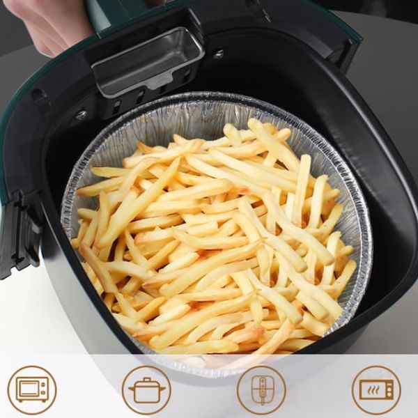 BlazeGuard — Set Einweg-Airfryer-Einlagen aus Aluminiumfolie