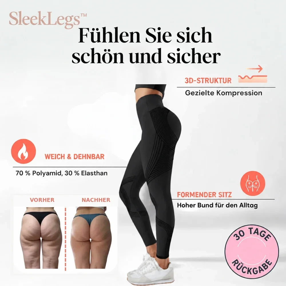 Letzter Tag Rabatt! | SleekLegs™ Anti-Cellulite-Leggings – Für ein glatter wirkendes Hautbild und Beine zum Wohlfühlen