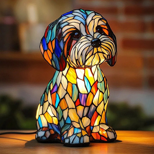 Süße der Freundschaft – Buntglas-Tierlampe