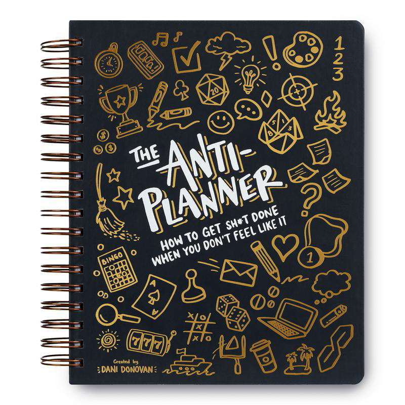 Anti-Planer Arbeitsbuch gegen Prokrastination | 165+ Strategien für Fokus & Umsetzung | Undatiert, vollfarbig | 328 Seiten (25×22,9 cm)