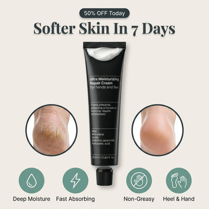 Ultra-feuchtigkeitsspendende Reparaturcreme – Tiefe Hydratation für raue Hände, Füße & Beine