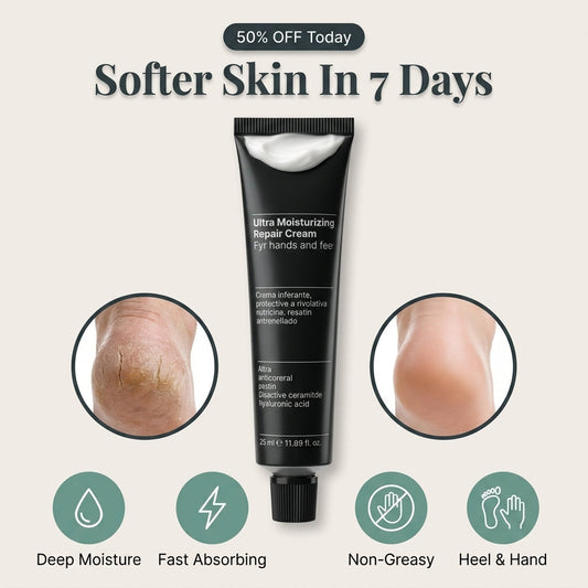 Ultra-feuchtigkeitsspendende Reparaturcreme – Tiefe Hydratation für raue Hände, Füße & Beine