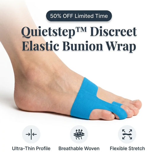 QuietStep™ – Elastische Hallux-valgus-Bandage für spürbare Entlastung bei jedem Schritt | 50% Rabatt