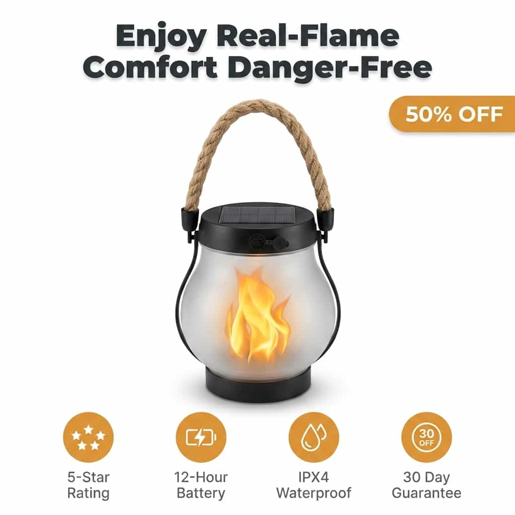 Die EverFlame Solar-Laterne – Eine perfekte Flamme, jede Nacht