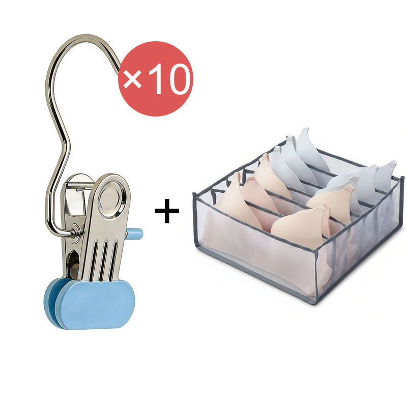 GripLock Pro™ | Multifunktionale Edelstahl-Klemmhaken mit Anti-Rutsch-Griff