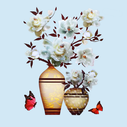 2+2 GRATIS | BloomStick™ | Selbstklebende Blumensticker für Wände, Möbel & kreative Dekoration