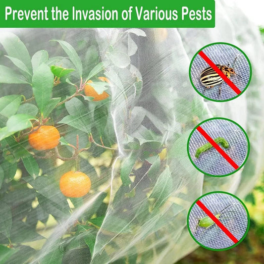 GreenShield Pro Pflanzenschutznetz | HDPE Insekten- und Vogelschutz | Lichtdurchlässig | Geeignet für Gemüse & Obst