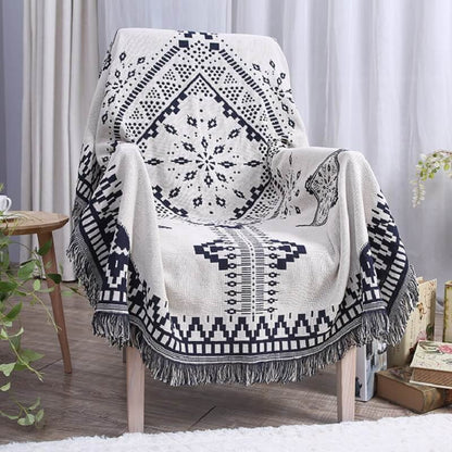 BohoNest™ | Wendbare Bohemian-Wurfdecke mit Quasten