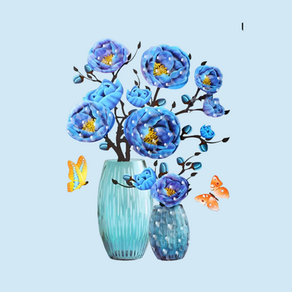 2+2 GRATIS | BloomStick™ | Selbstklebende Blumensticker für Wände, Möbel & kreative Dekoration