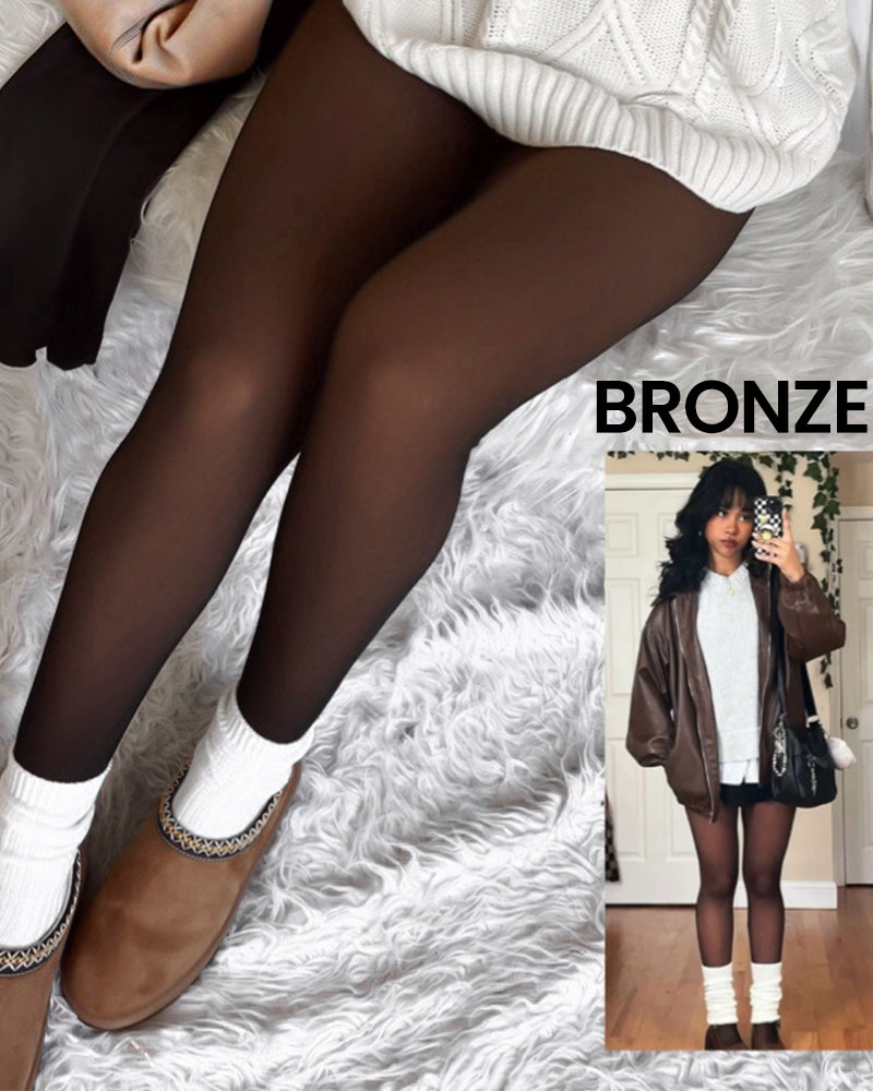 WärmeSilhouette™ Transparente Thermostrumpfhose mit Fleecefutter