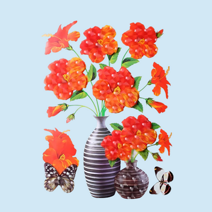 2+2 GRATIS | BloomStick™ | Selbstklebende Blumensticker für Wände, Möbel & kreative Dekoration