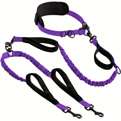 FreeStride™ | Freihändige Doppel-Hundeleine mit Hüftgurt