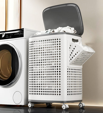 LaundryGlide Bin™ | Eine Woche voller Kleidung, keine Rückenschmerzen, maximaler Stil