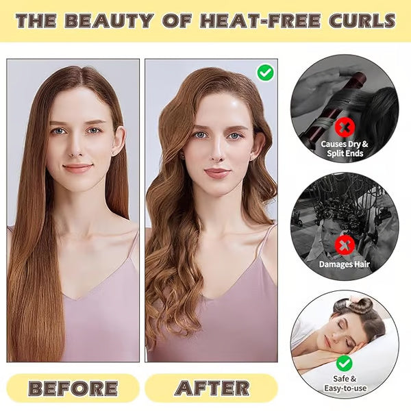 Satin Smooth hitzefreie Lockenwickler – Styling-Set ohne Hitze für Haare