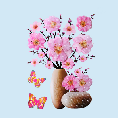 2+2 GRATIS | BloomStick™ | Selbstklebende Blumensticker für Wände, Möbel & kreative Dekoration