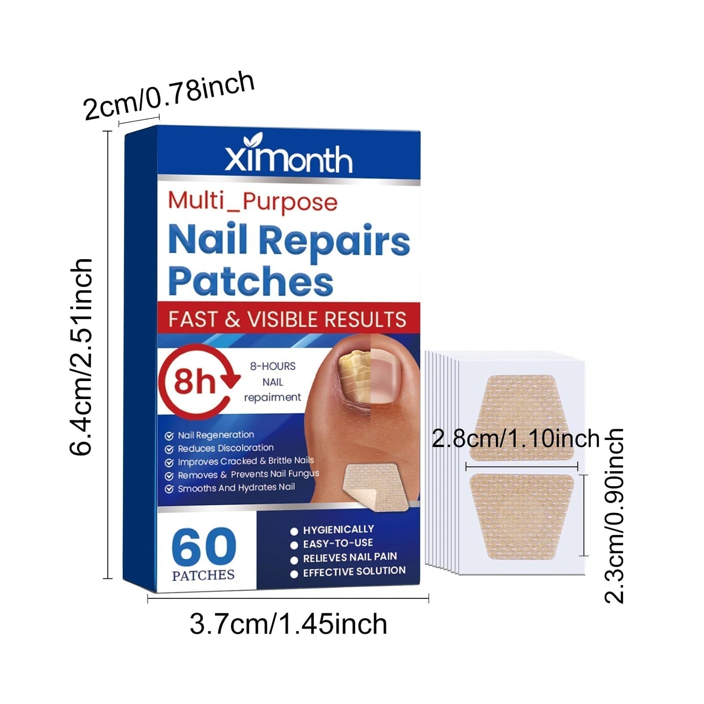 Nagelpflege-Reparatur-Patches für beschädigte und verfärbte Nägel