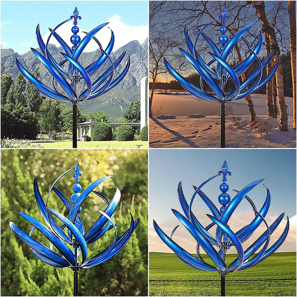 Lotus Windspinner – Bewegende Metall Gartendeko für Frühling & Sommer | 50% Rabatt