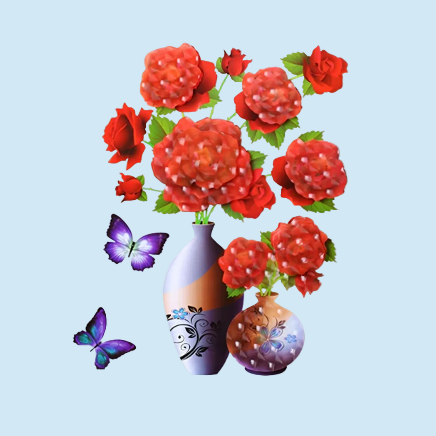 2+2 GRATIS | BloomStick™ | Selbstklebende Blumensticker für Wände, Möbel & kreative Dekoration