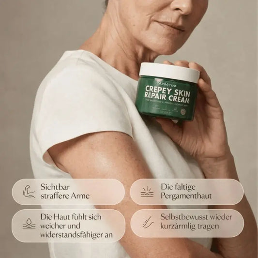 SkinRenew™ Reparaturcreme | Repariert schlaffe, alternde Haut in 14 Tagen [Letzter Tag Rabatt]