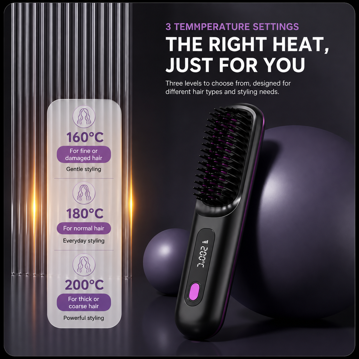SleekGo™ Kabelloser Mini-Haarglätter – Glatte, frizzfreie Haare überall unterwegs