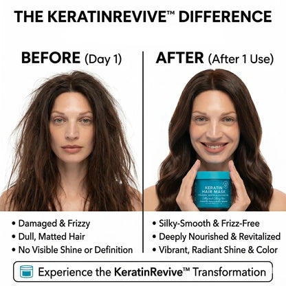 1+1 GRATIS | KeratinRevive™ | Haarmaske mit Biotin & Kollagen
