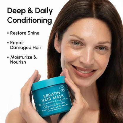 1+1 GRATIS | KeratinRevive™ | Haarmaske mit Biotin & Kollagen