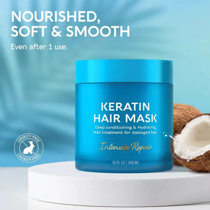 1+1 GRATIS | KeratinRevive™ | Haarmaske mit Biotin & Kollagen