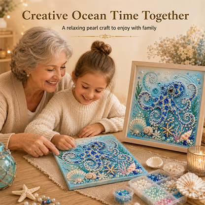 🔥 Last Day 49% OFF - 🌊✨ Ocean Theme Pearl Art DIY Kit – Relaxing DIY Craft to Create Stunning Coastal Artwork