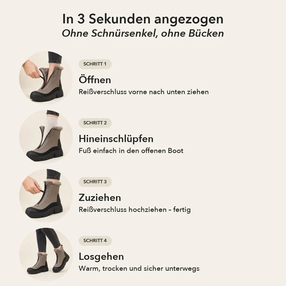 ZipWarm™ | Orthopädische Winterstiefel mit Reißverschluss