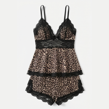 Lunella – Women's Tiered Lace Cami Pajama Set