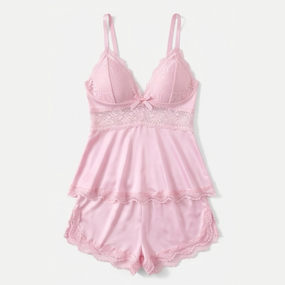 Lunella – Women's Tiered Lace Cami Pajama Set