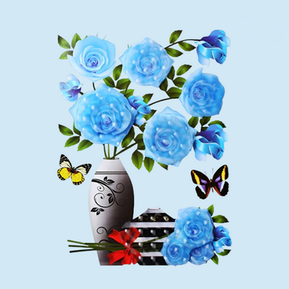 2+2 GRATIS | BloomStick™ | Selbstklebende Blumensticker für Wände, Möbel & kreative Dekoration