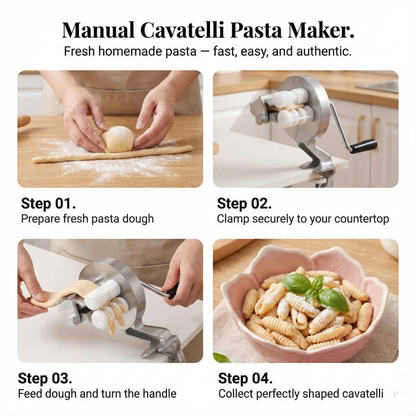 Manuelle Cavatelli-Nudelmaschine mit Tischklemme
