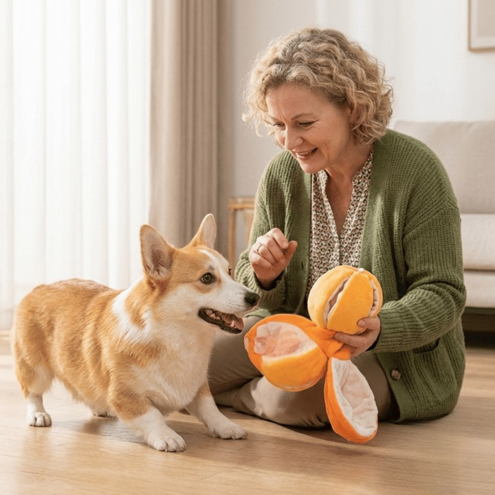 SniffBuddy™ | Hundespielzeug – Interaktives Schnüffelspiel, Plüsch & faltbar