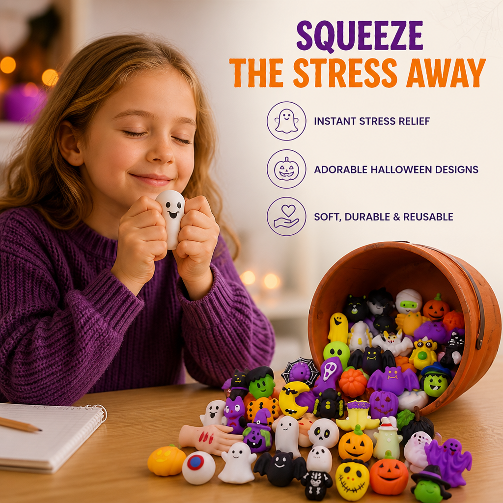 SpookEase™ – Halloween Squishies zum Drücken, Spielen & Verschenken