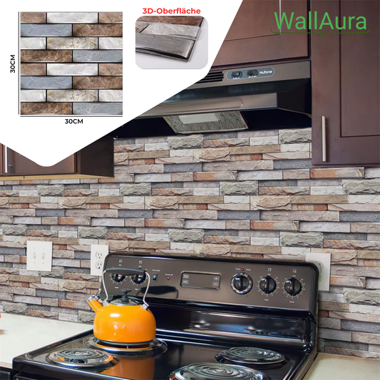 2+2 Gratis | WallAura™ 4er Set 3D Hochwertige Wandfliesen Selbstklebend 30x30 cm