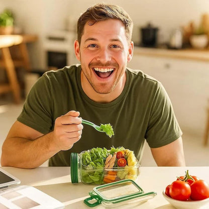 SalatJar – Frische Salatbox für unterwegs & überall mitnehmen | Letzter Tag Rabatt!